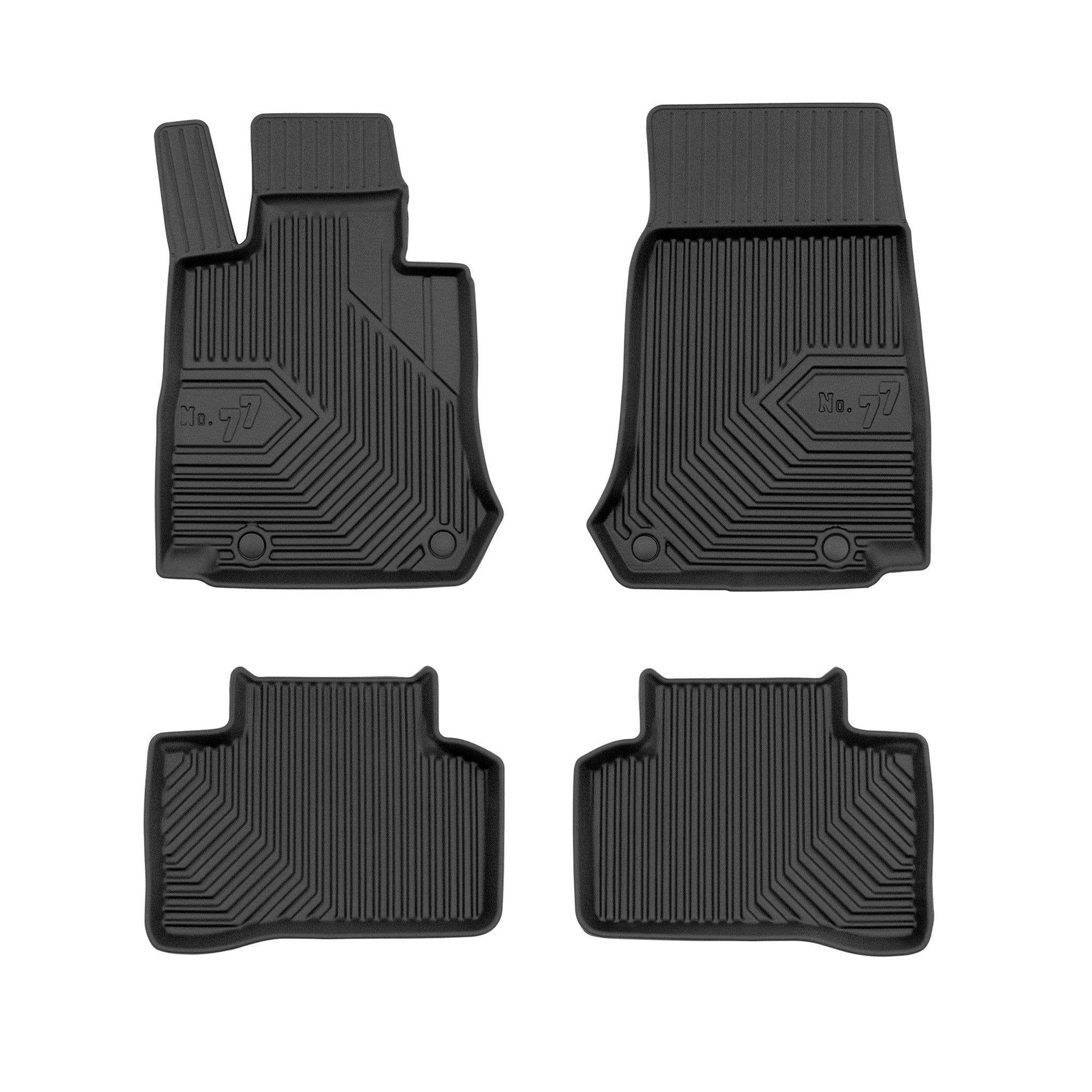 Tapis de Sol de Voiture pour Mercedes-Benz GLC X253 2015-2022 TPE Noir 4Pcs