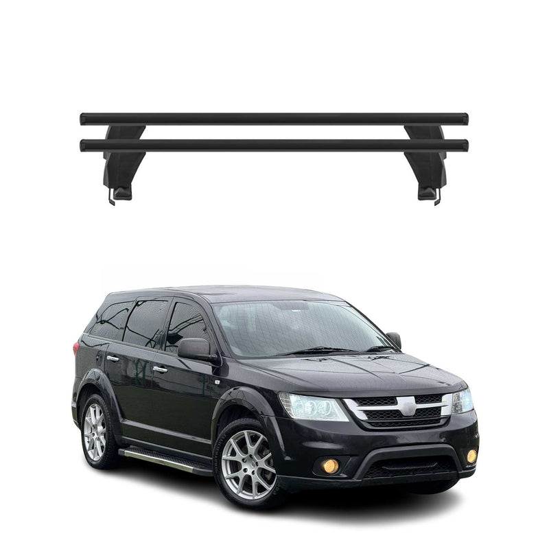 Menabo Barres de toit Transversales pour Fiat Freemont 2011-2017 Alu Noir 2x ABE