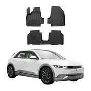 OMAC Tapis de sol sur mesure noir pour Hyndai Ioniq 5 2021-2025 3 pièces en TPE