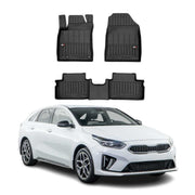 Tapis de Sol pour Kia Ceed 2019-2026 Caoutchouc Noir TPE