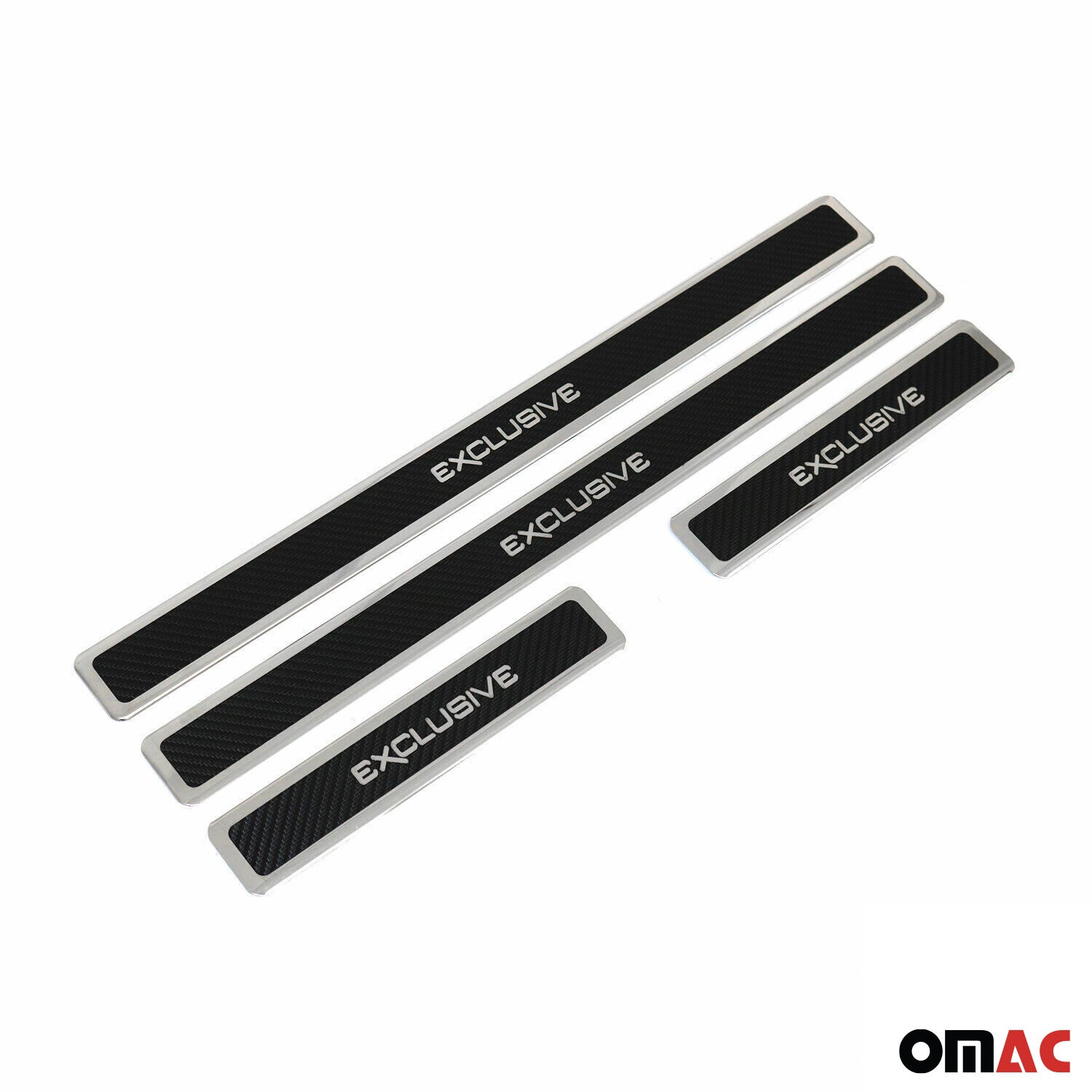 Protection Seuil de Porte Pour Skoda Rapid 2012-2019 Fibre de Carbone 4P