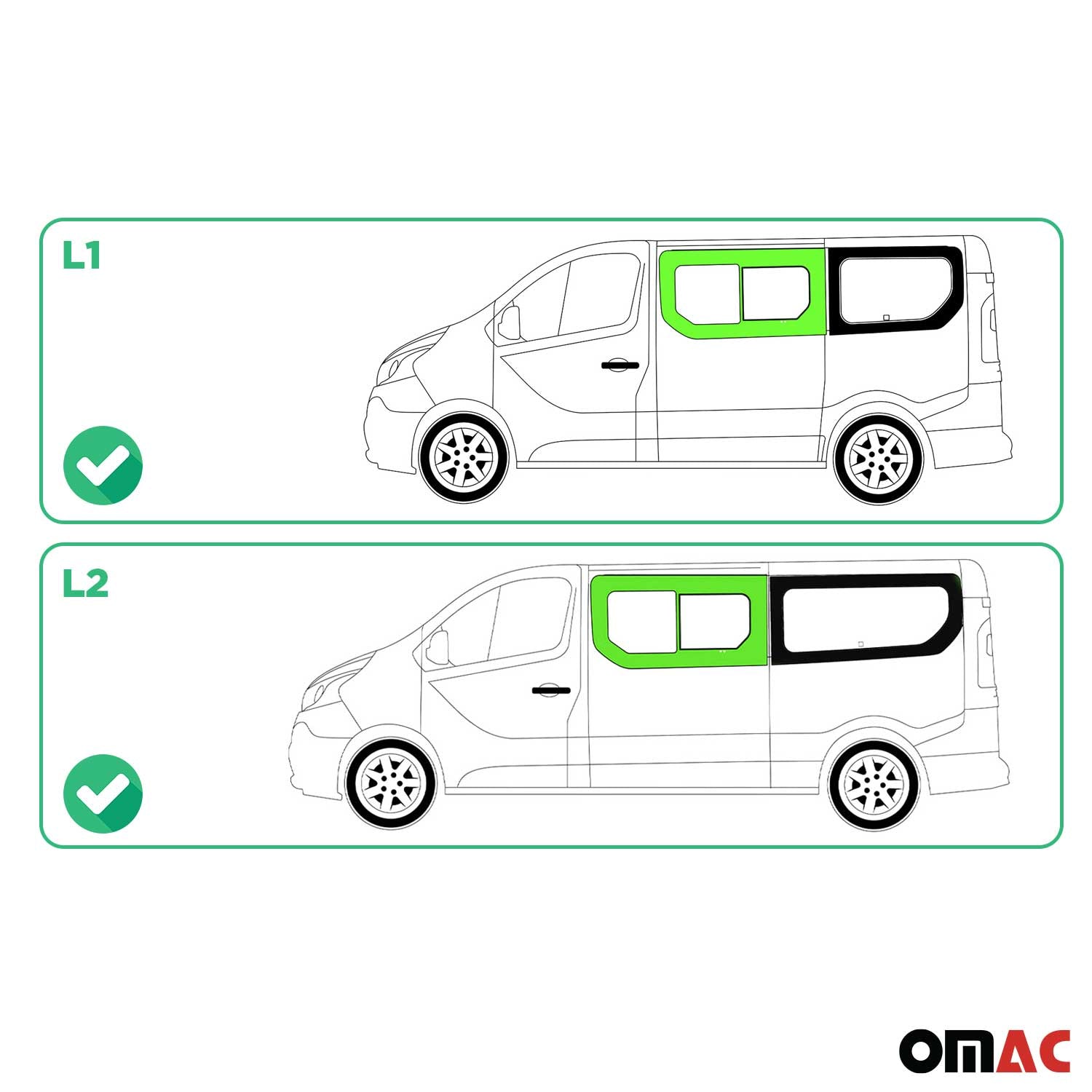Vitre de Porte pour Opel Vivaro B 2014-19 L1/L2 Avant Gauche Fenêtre coulissante