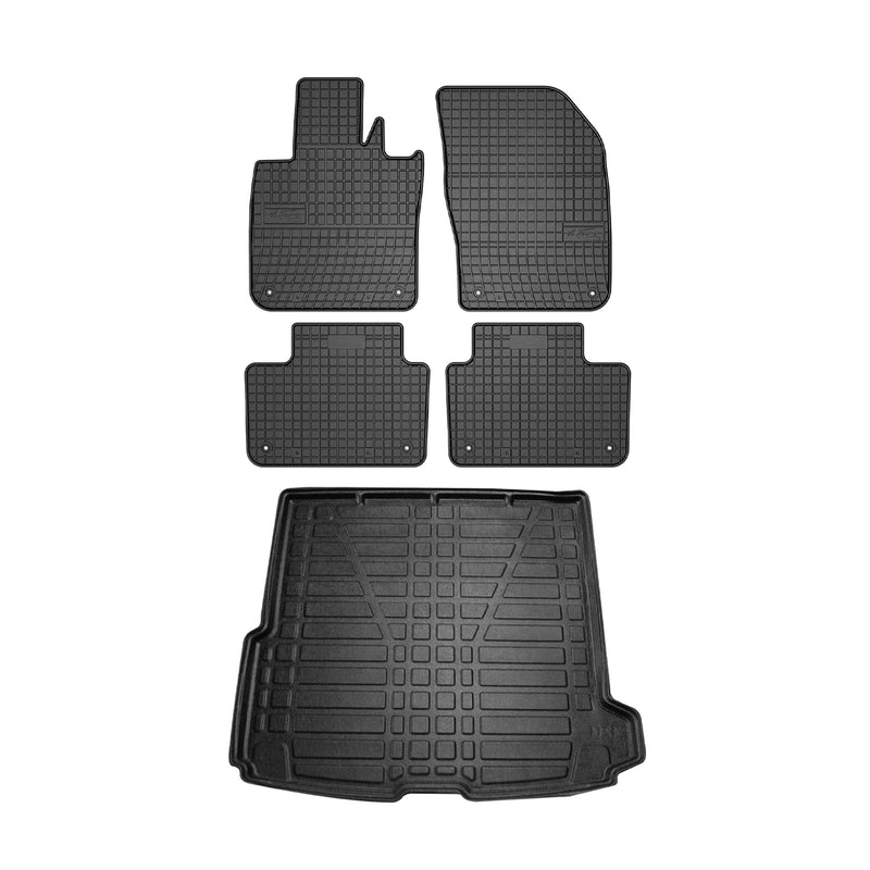 Kit Tapis de sol et coffre pour Volvo V60 2017-2024 TPE Noir