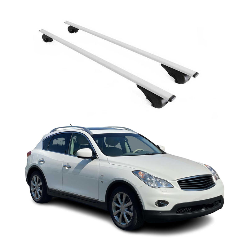 Barres de toit Transversales pour Infiniti QX50 2013-2024 Fer Argent