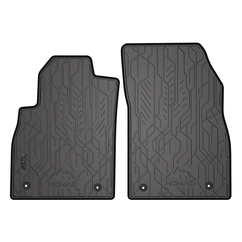 Tapis de Sol de Voiture pour Opel Cascada 2013-2019 Caoutchouc Durable 2Pcs Noir