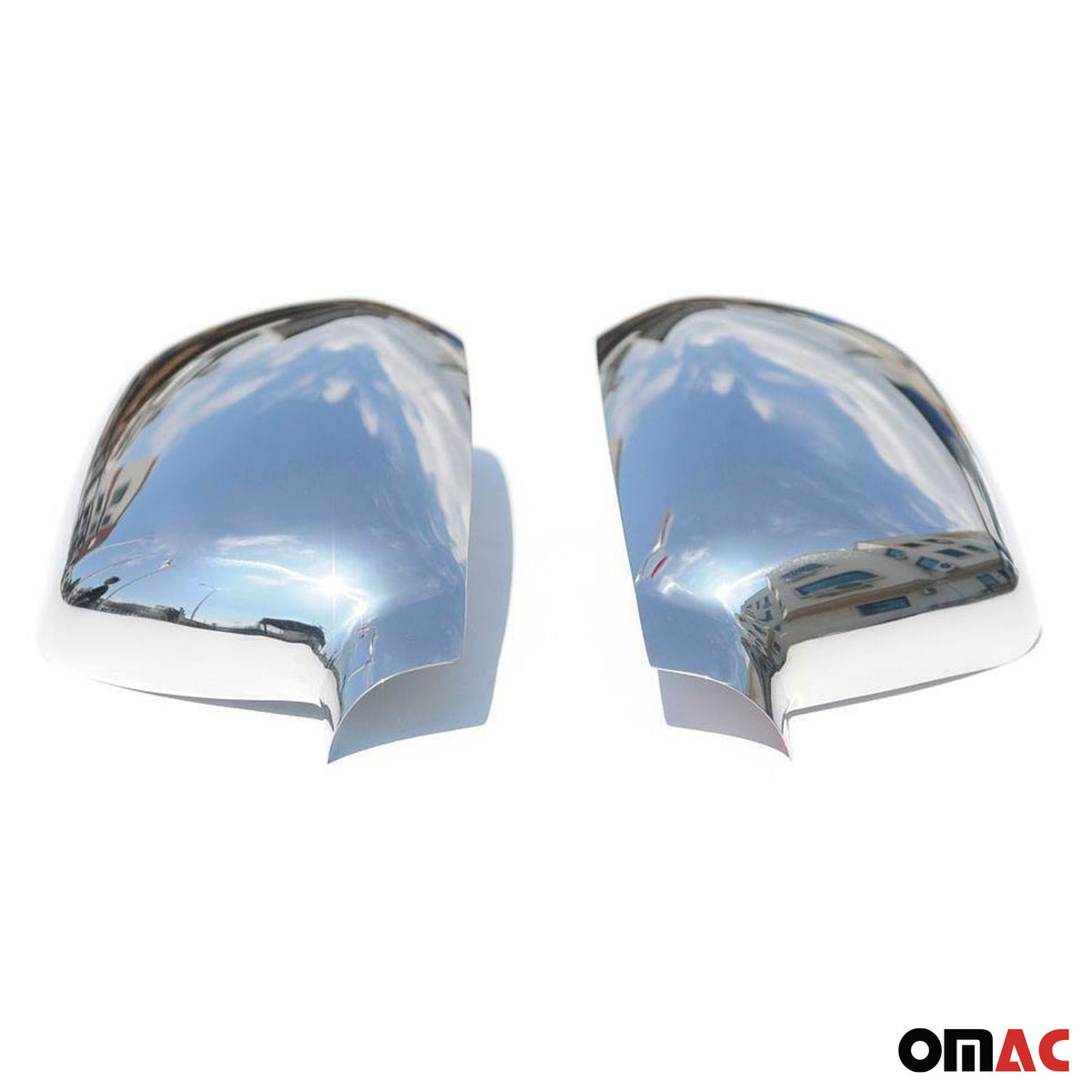 Coques de Rétroviseurs pour VW Touareg I 2002-2010 2x Acier Inox Chromé