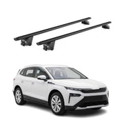 Barres de toit transversales pour Skoda Elroq 2024-2026 Alu Noir 2 pièces ABE