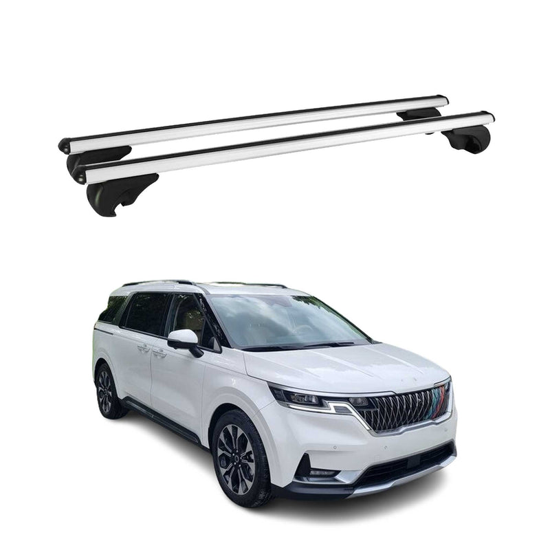 Barres de toit Transversales pour Kia Carnival 2020-2025 Aluminium Argent