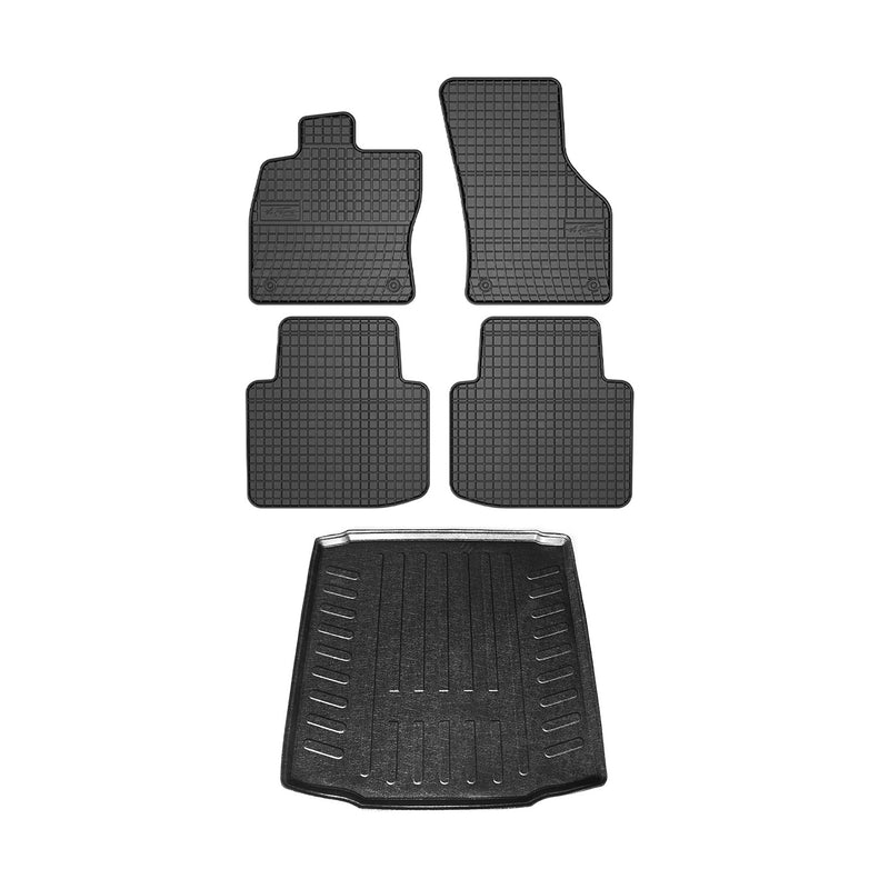 Kit Tapis de sol et coffre pour Skoda Superb 2015-2024 Noir TPE