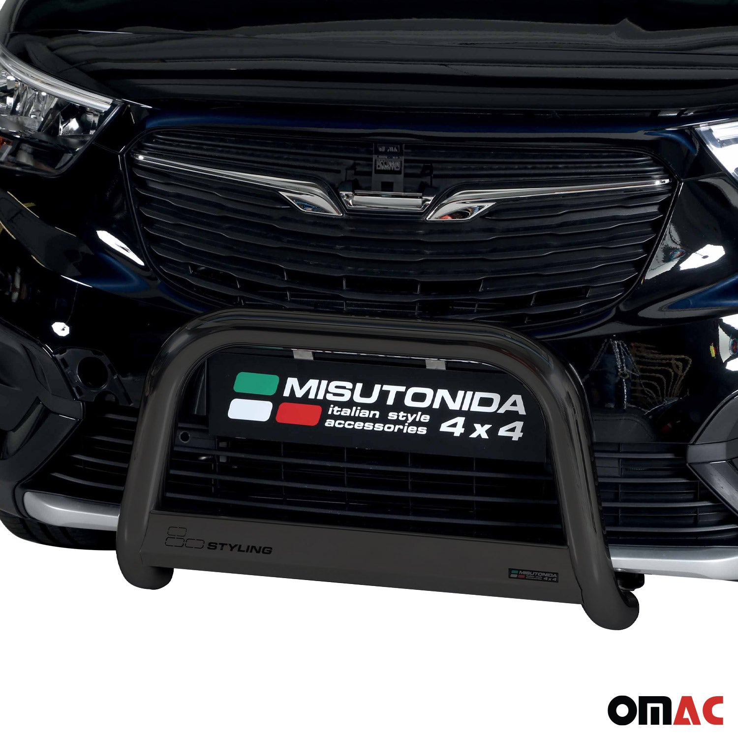 Pare-buffle Avant pour Opel Combo E 2019-2026 63 mm en Acier Noir