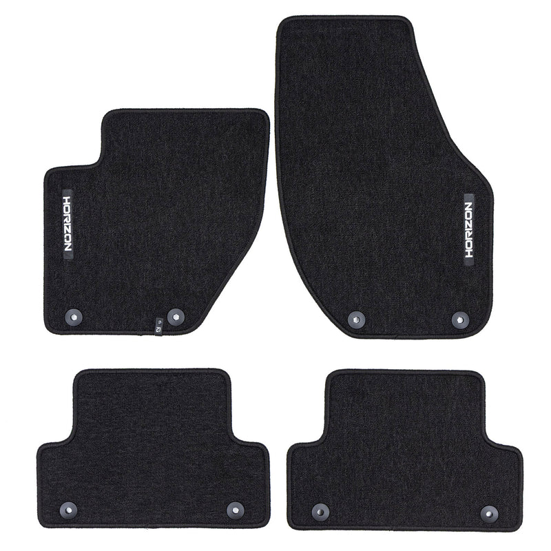 Tapis de Sol de Voiture pour Volvo V40 II 2012-2019 Velours Imperméable 4Pcs