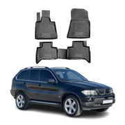 OMAC 3D Tapis de sol pour BMW X5 E53 1999-2006 en caoutchouc Noir