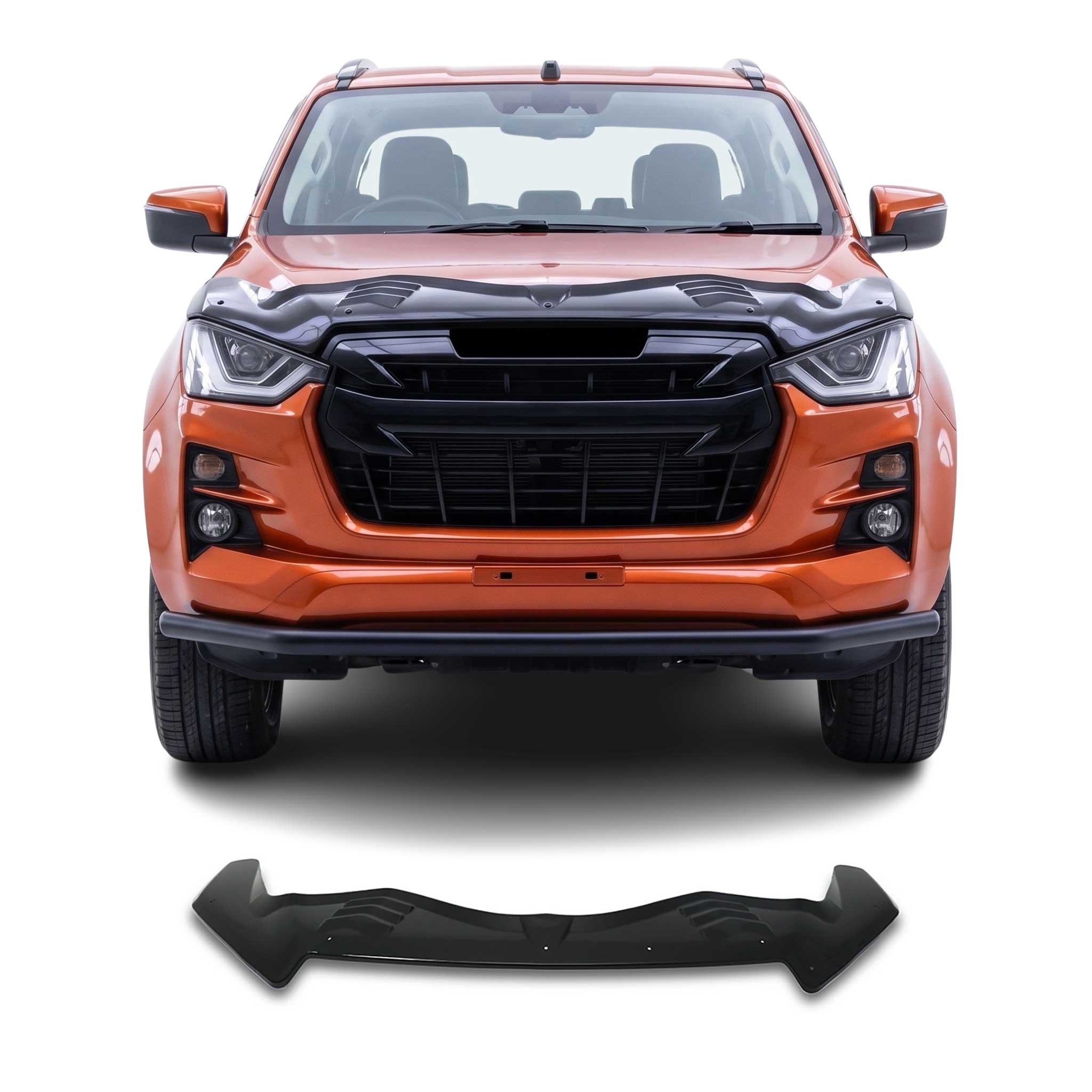 Deflecteurs d'air capot de voiture pour Isuzu D-Max 2019-2026 PK RG 1Pc noir ABS