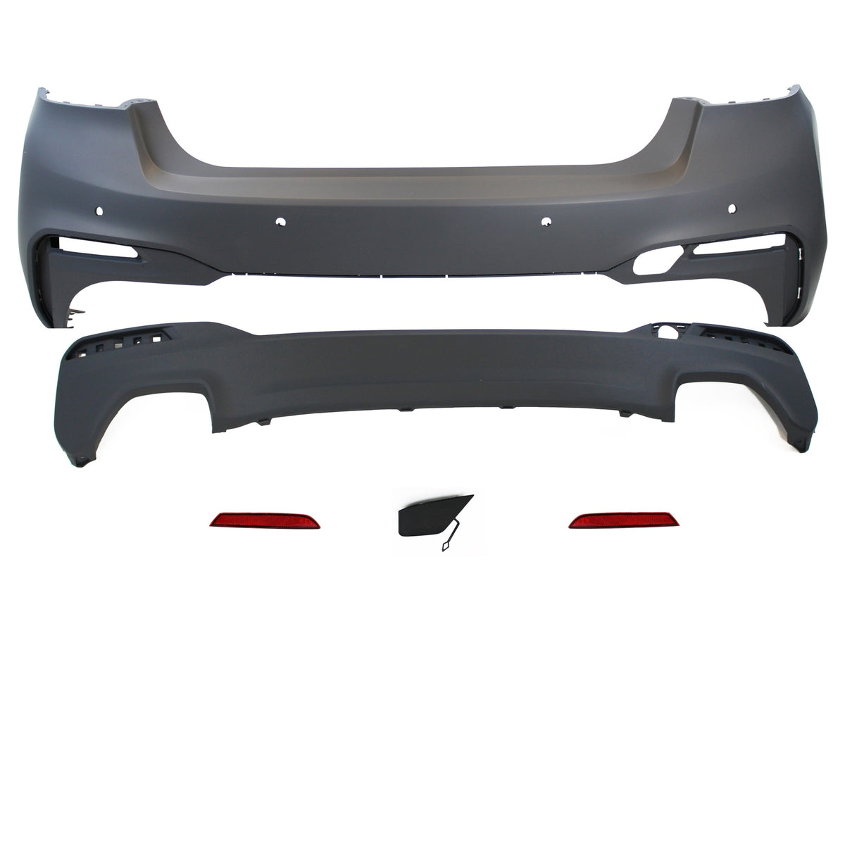 JOM Kit Pare-chocs & Bas de Caisse pour BMW Série 5 G30 2017-2020 Sport-Design PDC ohne SRA