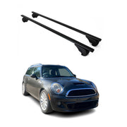 Barres de toit Transversales pour Mini Clubman R55 2007-2015 Fer Noir