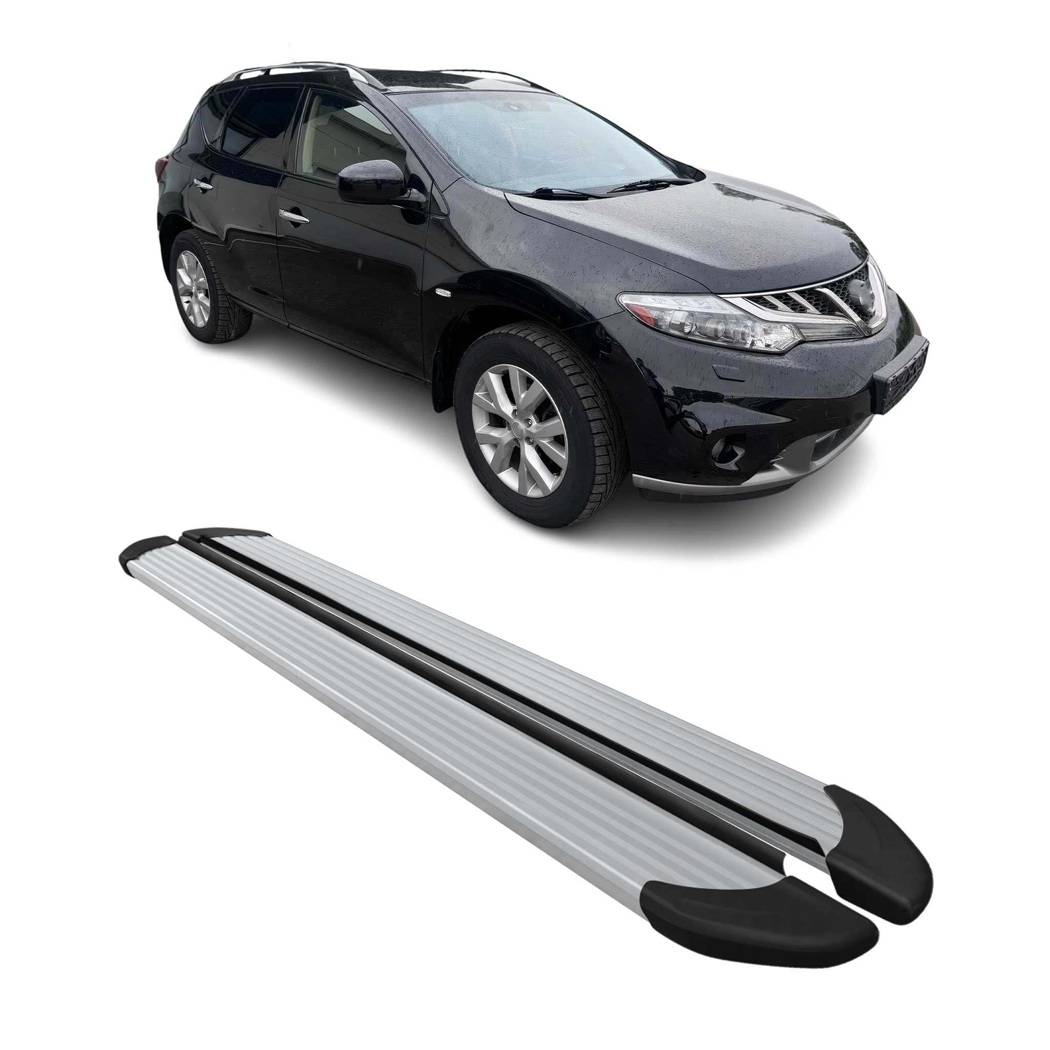 Marchepieds Latéraux pédale pour Nissan Murano 2008-2014 Aluminium Argent 2Pcs