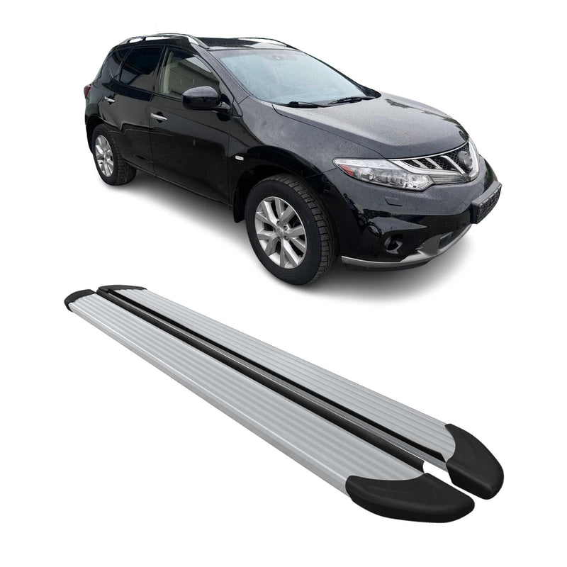 Marchepieds Latéraux pédale pour Nissan Murano 2008-2014 Aluminium Argent 2Pcs