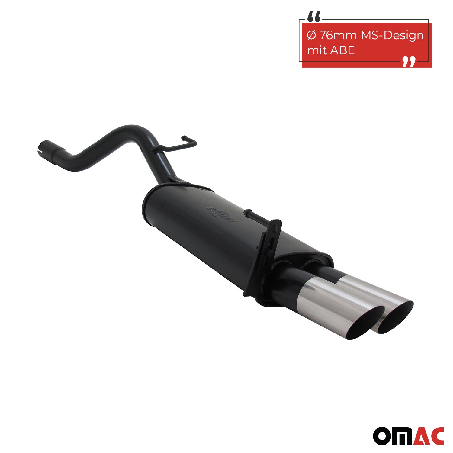 Échappement arrière sport Novus pour Opel Corsa D 2x76mm MS-Design avec ABE