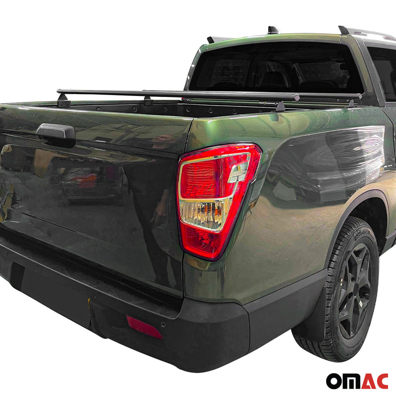 Barres de toit transversales pour Fiat Fullback 2015-2021 Aluminium Noir