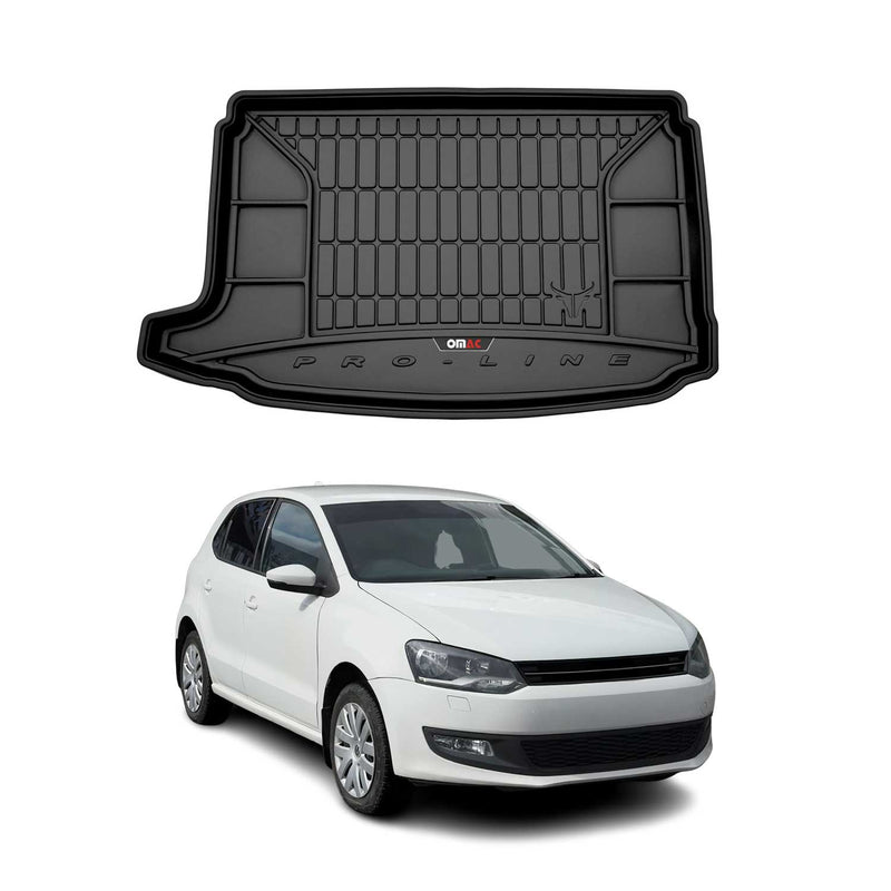 Tapis de Coffre pour VW Polo 2009-2017 TPE Noir