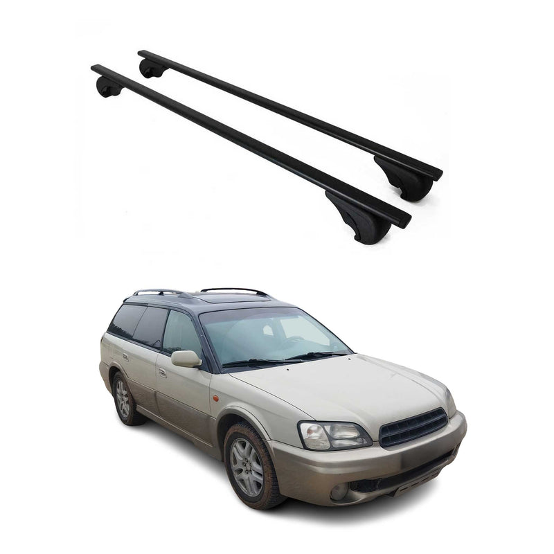 Barres de toit Transversales pour Subaru Outback 1994-2003 Fer Noir