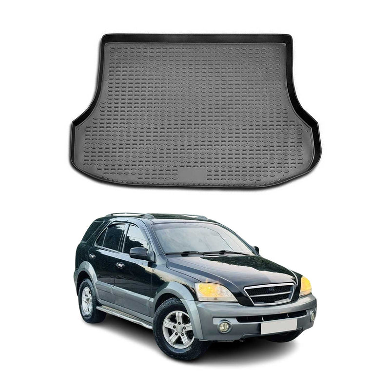 Tapis de Coffre pour Kia Sorento 2002-2009 en caoutchouc TPE 3D Noir 1Pcs