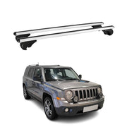 Barres de toit Transversales pour Jeep Patriot 2007-2016 Aluminium Argent
