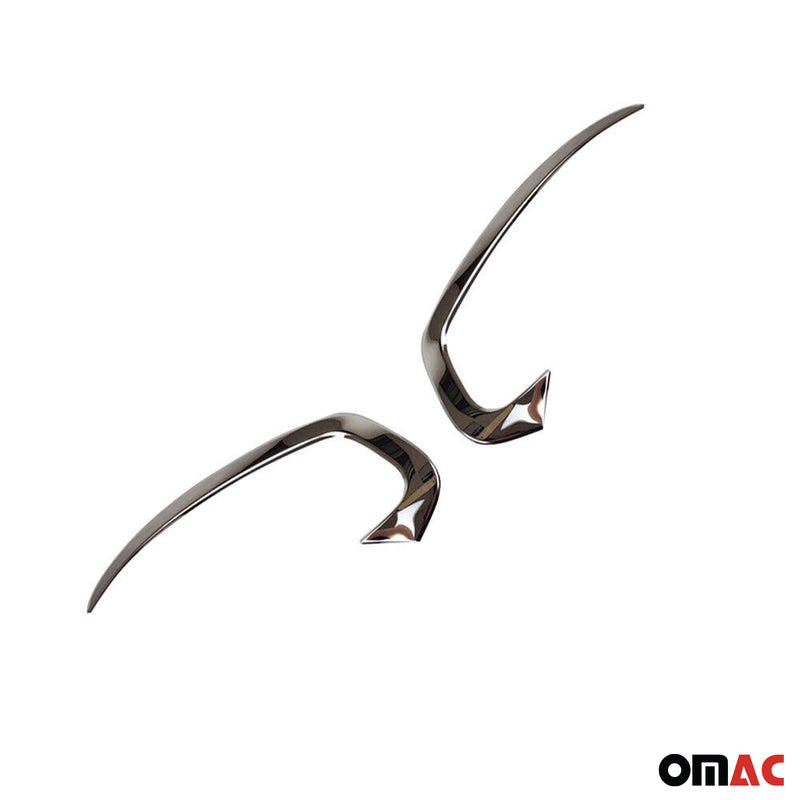 Baguettes de Phare Avant - pour Ford Tourneo Courier 2014-2024 inoxy chromé