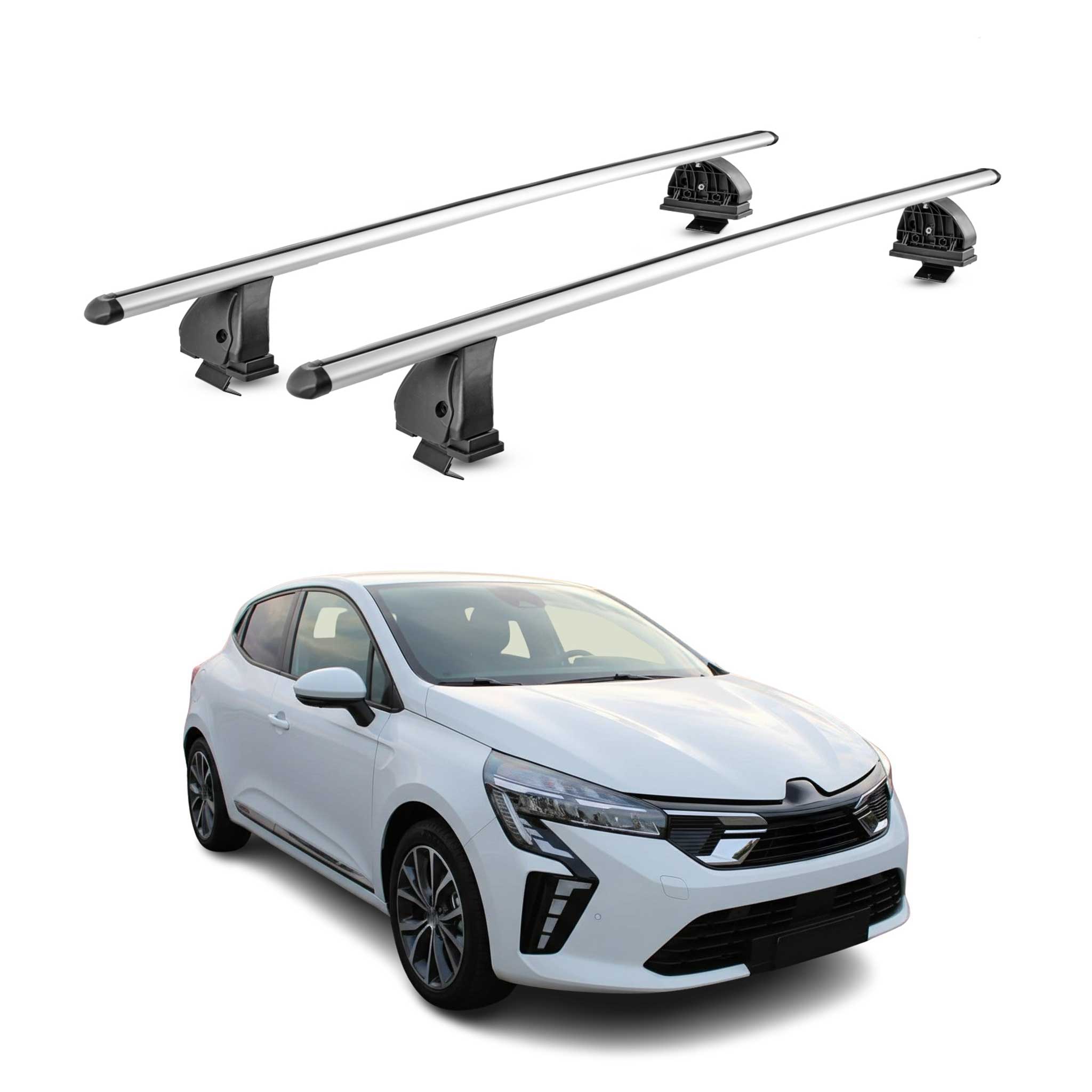 Barres de toit transversales Alu pour Mitsubishi Colt 2023-2026 TÜV Gris 2Pcs