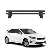 Menabo Barres de toit Transversales pour Kia Ceed 2019-2026 Alu Noir ABE 2x