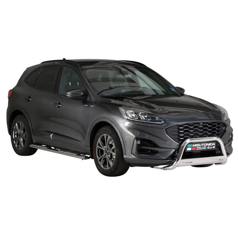 Pare-buffle Avant pour Ford Kuga 2019-2025 63mm en Acier Inoxydable Argent