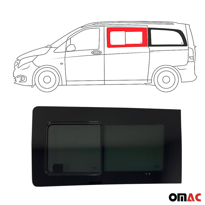 Vitre de Porte pour Mercedes Vito W447 2014-2024 L2 L3 Avant Gauche Coulissante