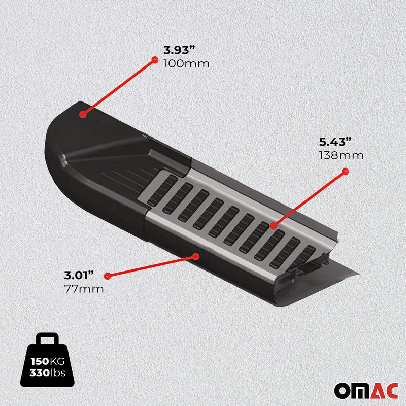 Marchepieds Latéraux Pédale pour Renault Austral 2022-2024 Alu Noir Argenté 2x