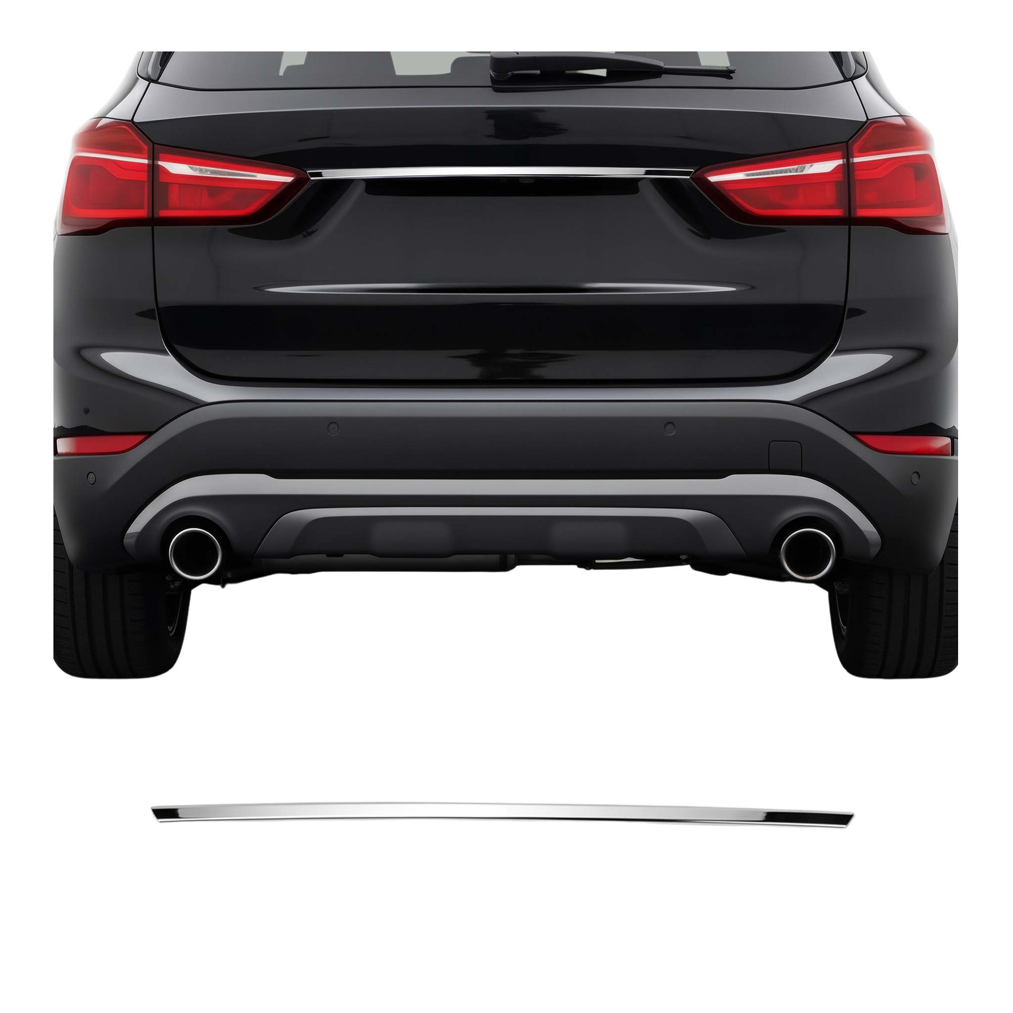 Couvercle de poignée de hayon pour BMW X1 F48 2015-2022 en acier 1 pièce