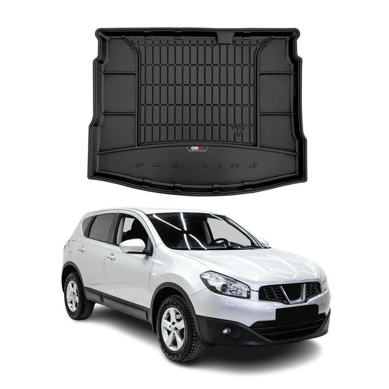 OMAC Tapis De Coffre caoutchouc pour Nissan Qashqai J10 2006-2014 Noir Premium