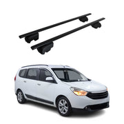Barres de toit Transversales pour Dacia Lodgy 2012-2023 Fer Noir ABE