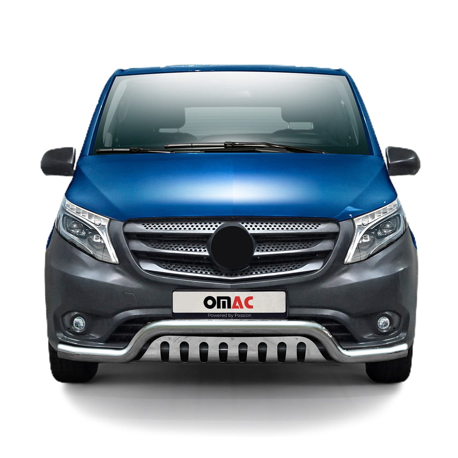 Pare-Buffle Avant Pour Mercedes Vito 2014-2025 Acier Inoxydable Argent