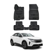 Tapis de sol pour Peugeot E-3008 2024-2027 Noir 3D en Caoutchouc TPE 4Pcs