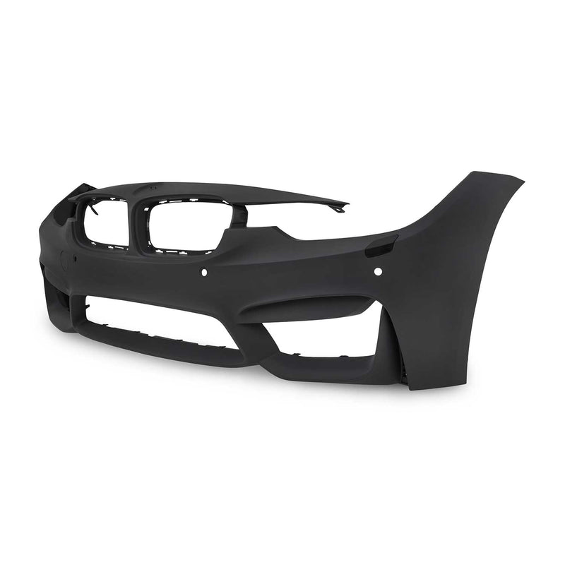 Pare-choc Bumper + Lave-phares pour BMW Series 3 F30 2011-2019 Plastique noir 1x