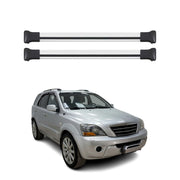 Barres de toit transversales pour Kia Sorento 2002-2009 Aluminium Gris