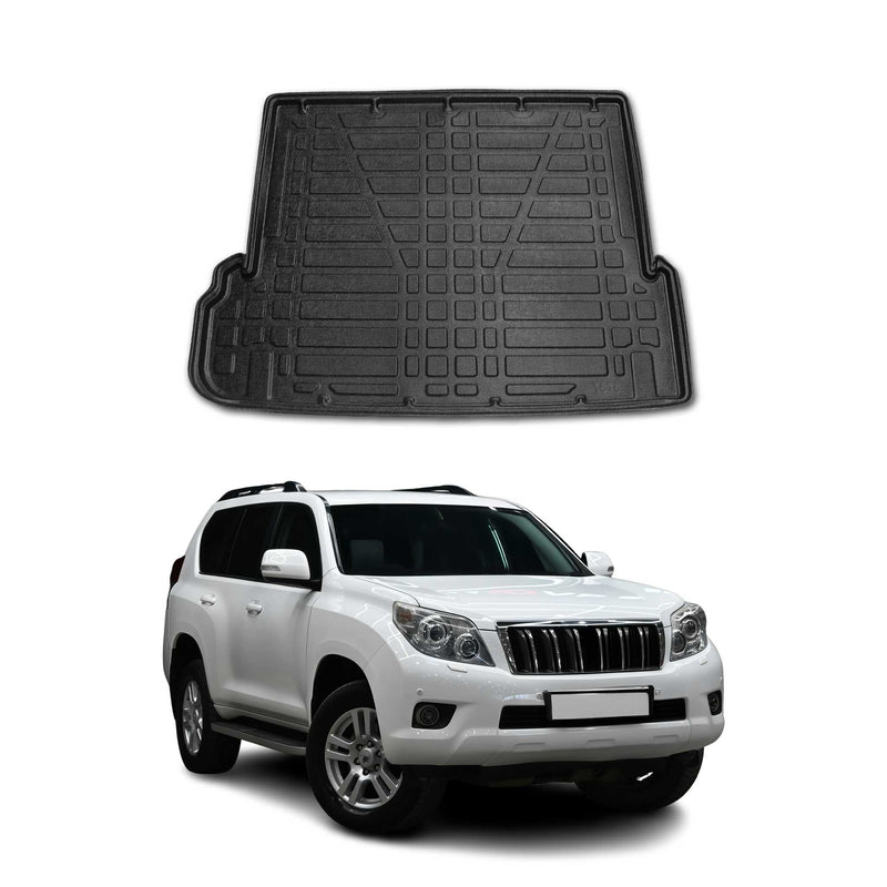 Tapis de Coffre pour Toyota Land Cruiser Prado 2009-2023 7places en TPE Noir
