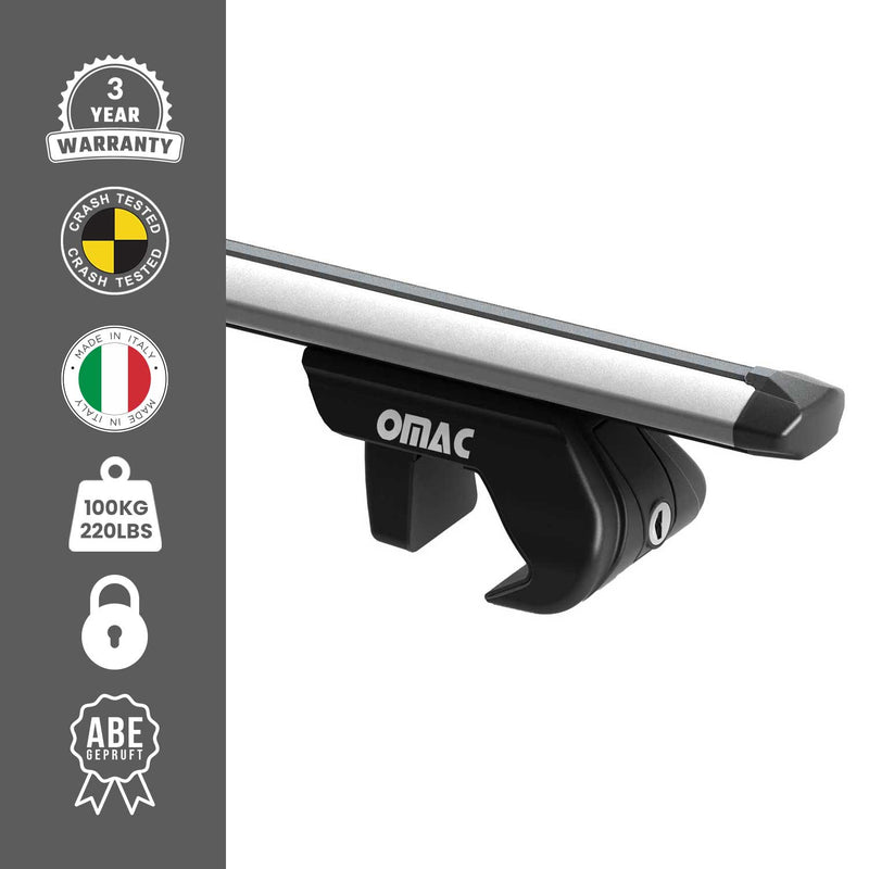 Barres de toit ABE pour Nissan Qashqai +2 JJ10 2007-2014 5 P Alu Gris 2x