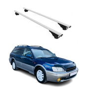 Barres de toit Transversales pour Subaru Legacy 1998-2003 Fer Argent