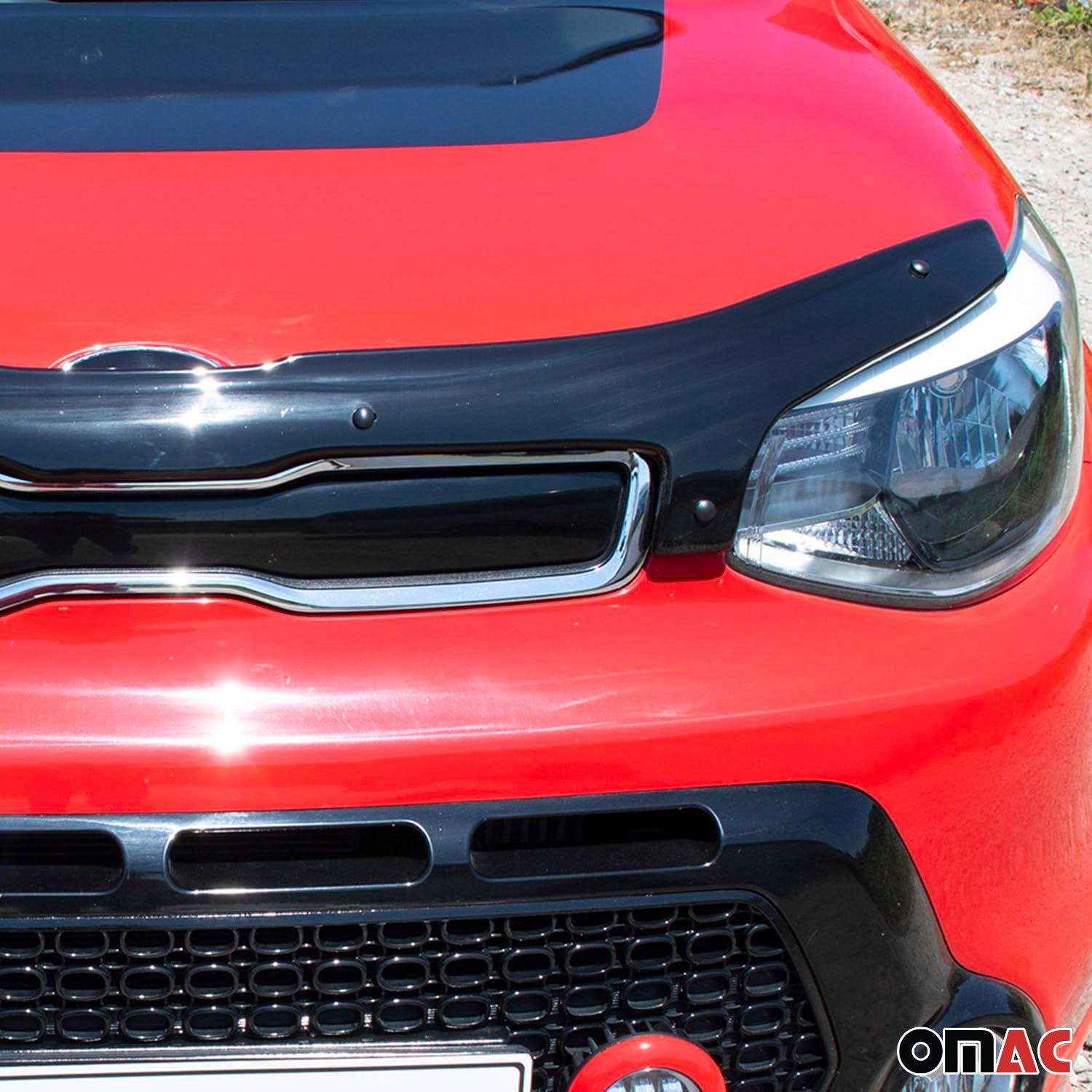 Deflecteurs d'air capot de voiture pour Kia Soul 2014-2019 Acrylique Noir