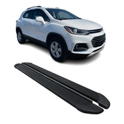 Marchepieds Latéraux pédale pour Chevrolet Trax 2012-2024 Aluminium Noir 2Pcs