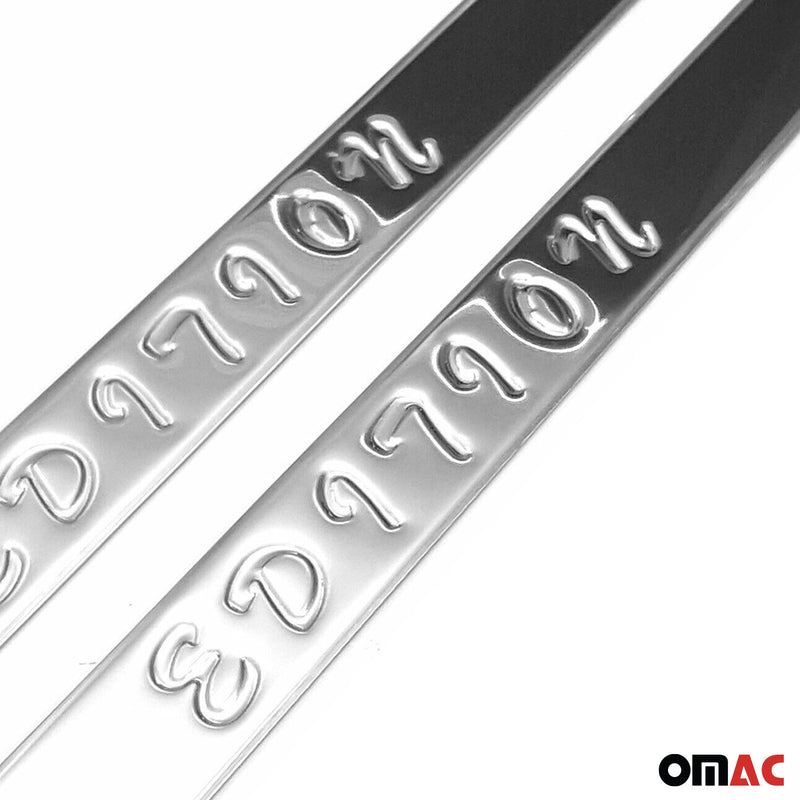 Seuils de porte en acier inox Chromé Edition 50x3.5 cm 2pcs
