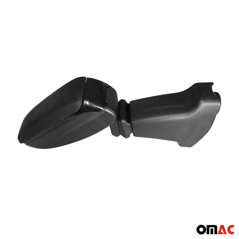 Accoudoir pour Fiat 500 500C 2007-2015 Vinyl Abs Noir Coulissant