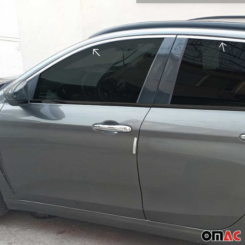 Baguettes pour contour Latérales pour Fiat Tipo Aegea 2016-2025 inox Chromé