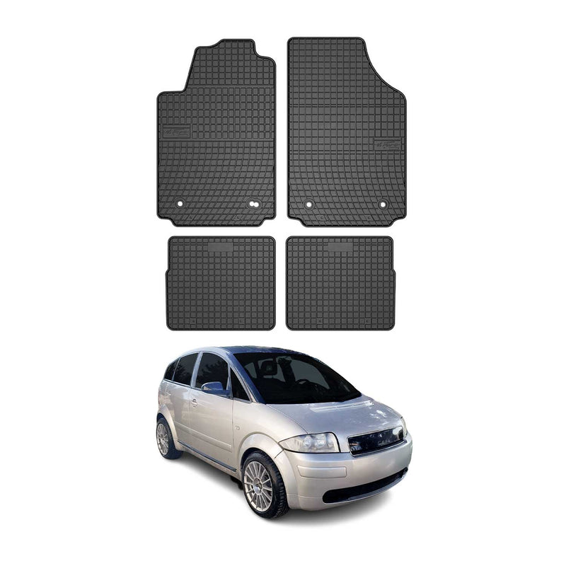 OMAC Tapis de sol pour Audi A2 8Z0 2000-2005 Noir en caoutchouc