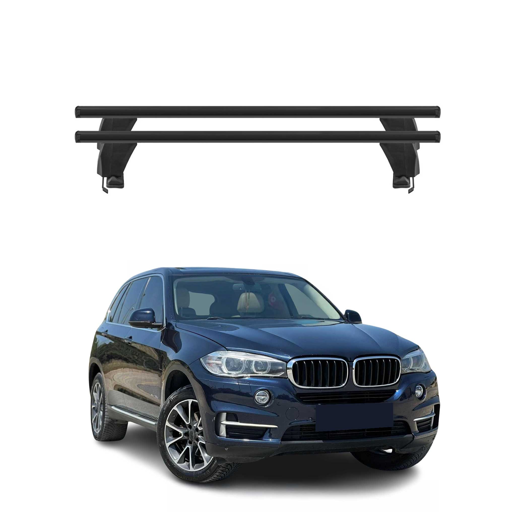 Menabo Barres de toit transversales pour BMW X5 F15 F85 2013-2018 Noir ABE
